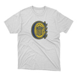 Remera Futbol Rosario Central Escudo En El Pecho Blanca