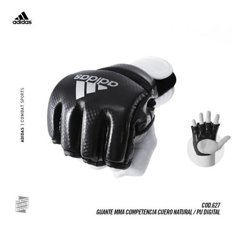 Guante Mma adidas Cuero Natural , Graplling Jiujitsu 