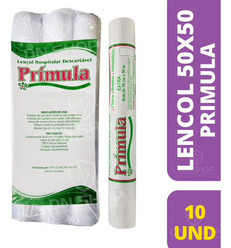 Lençol Descartável Papel Hospitalar Maca 50x50 -10 Bobina