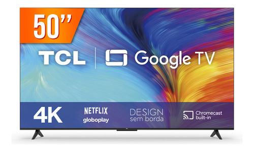 Smart Tv Led 50  Google Tv Uhd 4k Tcl 50p635 3 Hdmi 1 Usb