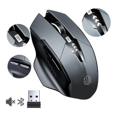 Ratón Gamer Inalámbrico Inphic 3 Modos Bluetooth\u002FUSB Recargable Ergonómico Silencioso | MercadoLibre
