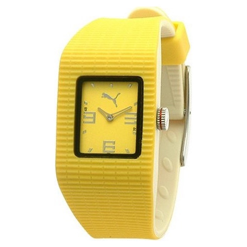 Reloj Pulsera  Puma Pu202yellow  Yellow And White Band