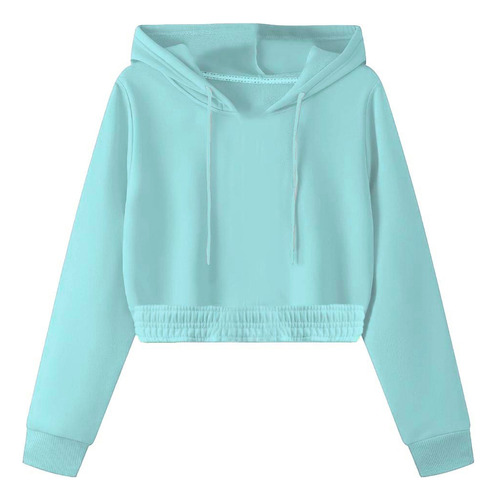 Sudadera Ombliguera Crop Top Para Sublimar Lisa Con Capucha