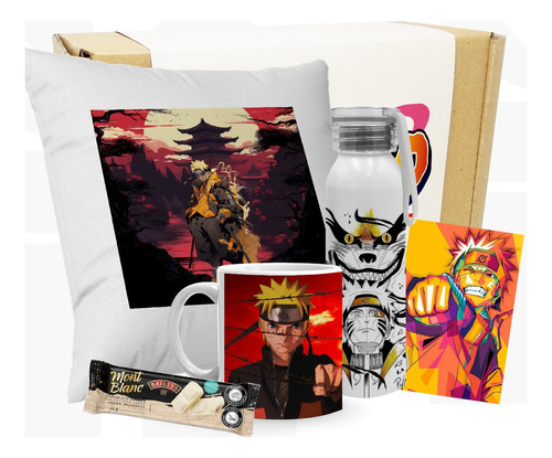 Kit De Regalo Naruto Uzumaki/ Cojin/botella/mug Naruto