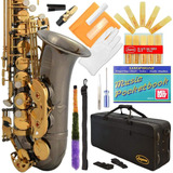 Saxofon Alto Negro Nickel Lazarro Con Funda Y Accesorios Xmp