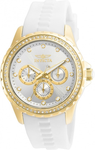 Invicta Feminino Angel 21900 C/60 Cristais 40mm Original 10x