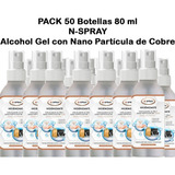 Kit 50 Alcohol Al 70% Con Nanopartículas Cobre N-spray