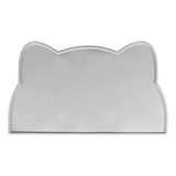 Tapete Silicon Para Comederos Platos Gato Mascotas Gris