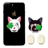 Zoeast(tm) 2pcs Phone Ring Grip Sailor Moon Black White Cat