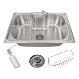 Cuba De Cozinha Inox Quadrada 50x40 De Embutir Para Pia Mesa