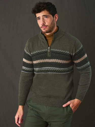 Sweater Pulóver Medio Cierre Mauro Sergio Acay
