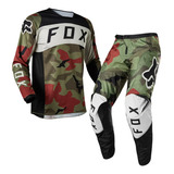 Traje Para Motocross Fox 180 Bnkr Verde