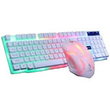 Combo Gamer Teclado Con Luces + Mouse Retro Iluminado M400