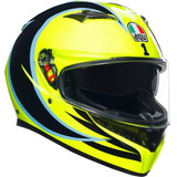 Casco Para Moto Agv K3 Rossi Wt Talla L Color Amarillo