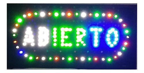 Cartel Led Multicolor Kiosco Abierto Remis