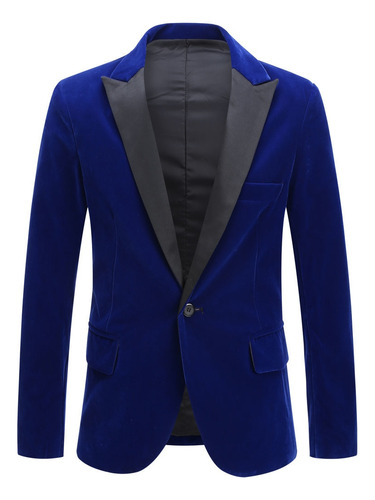 Blazer De Terciopelo Para Hombre, Color Rojo Vino