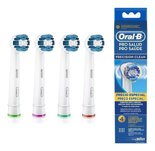 Refil Escova Elétrica Oral B Braun Com 4 Escovas - Original
