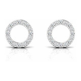 Aretes De Diamante Circular, 3/8 Quilates (certificado Igi).