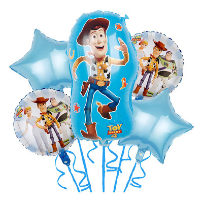 5 Piezas Toy Story Woody Globos De Película Aluminio | Meses sin interés