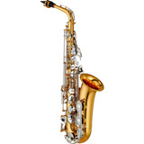 Saxofón Alto Yamaha Mib Con Llaves Niqueladas Sax Yas26 Con Estuche