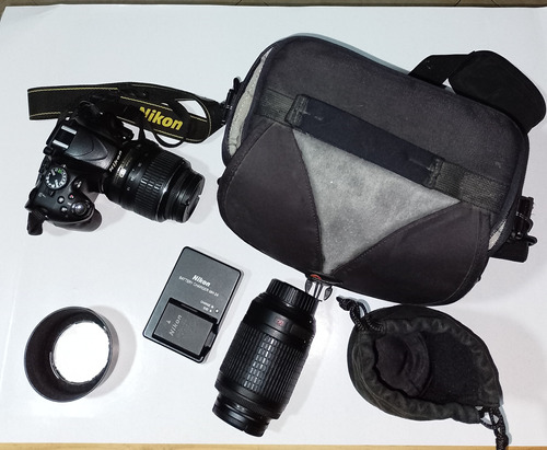 Nikon D5100 Dslr Combo: 2 Lentes,maleta,cargador,forro