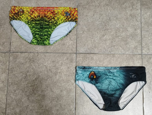 Pack X2 Mallas Talla L Natación Hombre Zunga, Slip, Dagua