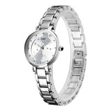 Reloj Mujer Skmei 1411 Acero Minimalista Elegante Clasico Color De La Malla Plateado