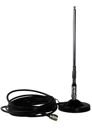 Antena Telescópica Transmisor Fm 15w + Cable 5m Con Base