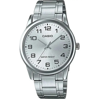 Reloj Casio Quartz Mtpv001 7bhombre Acero Correa Plateado Bisel Plateado Fondo Plateado MTP-V001D-7B | Envío gratis