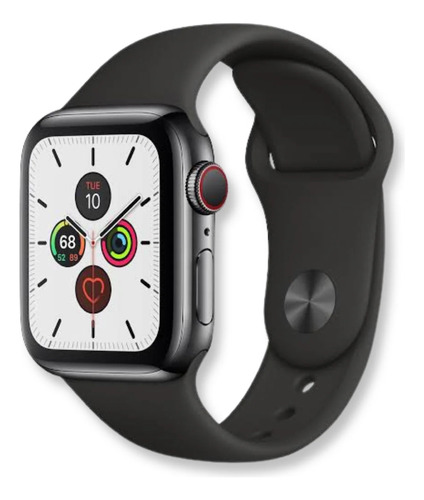 Apple Watch Series 5 44mm Gps Space Gray Sport Band Black