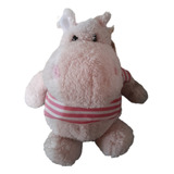 Peluche Vaquita Rosa Con Remera Rayada Usada Impecable