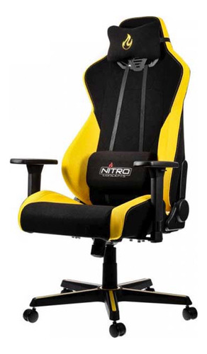 Silla Gamer Profesional Nitro Concepts S300 Negro Amarillo Material Del Tapizado Tela