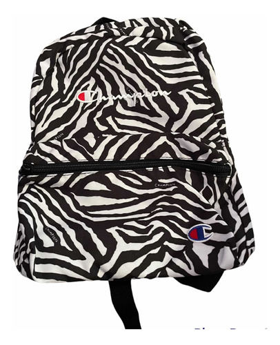 Champion Back Pack Mochila Clase Zebra Print Chica Maleta Regalo Animal Print Backpack Intercambio Navidad 