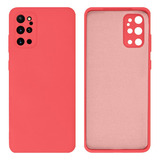 Capa Silicone Protege Câmera Compatível Com Galaxy S20 Plus Cor Rosa Neon