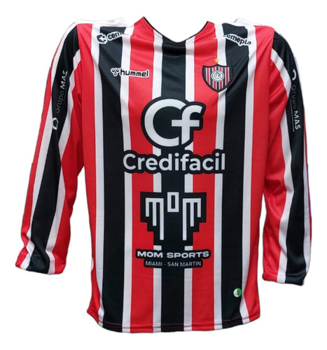 Camiseta Chacarita Oficial Manga Larga Titular Tricolor /tbs