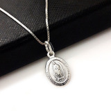 Cadena Y Dije Diseño Virgen Guadalupe En Plata 925 Italiana 