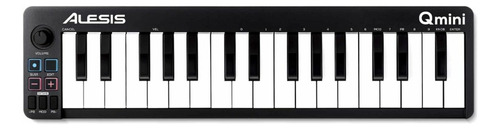 Teclado 32 Teclas Sensiveis Controlador Alesis Qmini Usb-mid