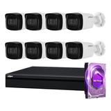 Kit Seguridad Dahua Dvr 4k 8 Ch + 8 Camaras 8mp + 1tb