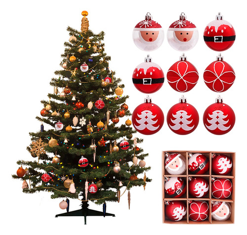 Bolas Navidad 6cm Adornos Navideños Decoración Arbol X9u