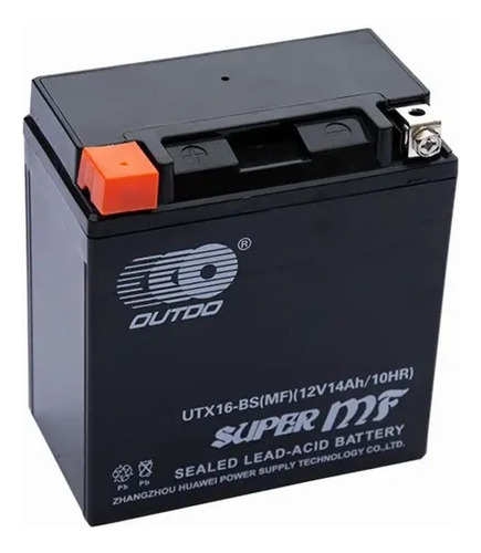 Bateria De Moto Ytx16-bs / Btx16-bs / Htx16-bs 12v 14ah