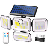 Lampada Led Solar Externa De Sensor Jardim 360 Graus Forte