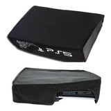 Capa Antipoeira Ps5 (mídia Bluray) Case Protetora Horizontal Cor Preto