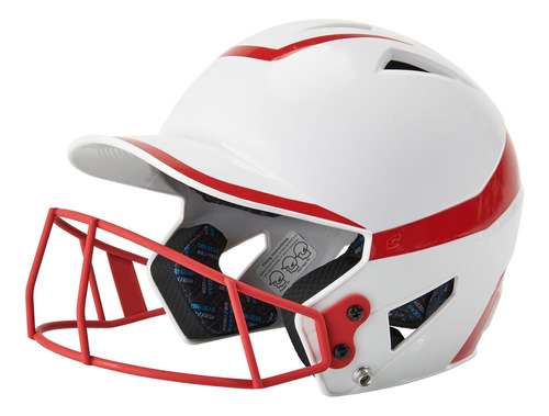 Casco Softbol Champro Hx Rise Pro Hxfpg2 Blanco Rojo