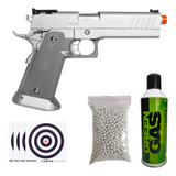 Pistola Airsoft M1911 Ti Gbb Full Metal Blowback + Gás