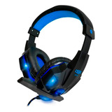 Headset Gamer Dex Usb 7.1 Surround Led Azul Mic Df-81