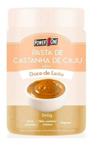 Pasta Castanha De Caju Power One Zero Lactose 340g Sabores