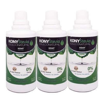 Stevia Líquida Kony 200 Ml - 3 Unidades | Envío gratis