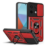 For Xiaomi Poco X6 5g Slide Cover Stand Hard Shockproof Case