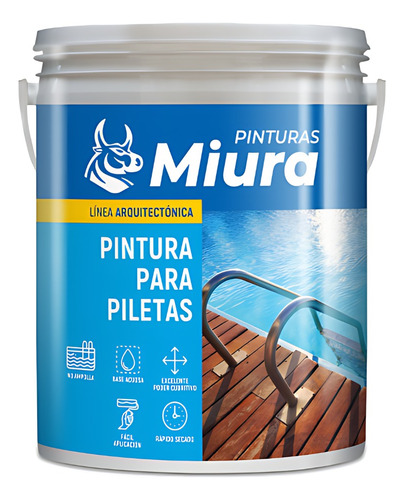 Protege Y Embellece Tu Piscina C/pintura Base Agua Miura 4lt