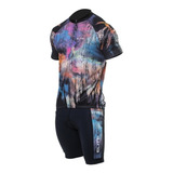 Conjunto Elite Colorido Mountain Bike Camisa M  Bermuda P